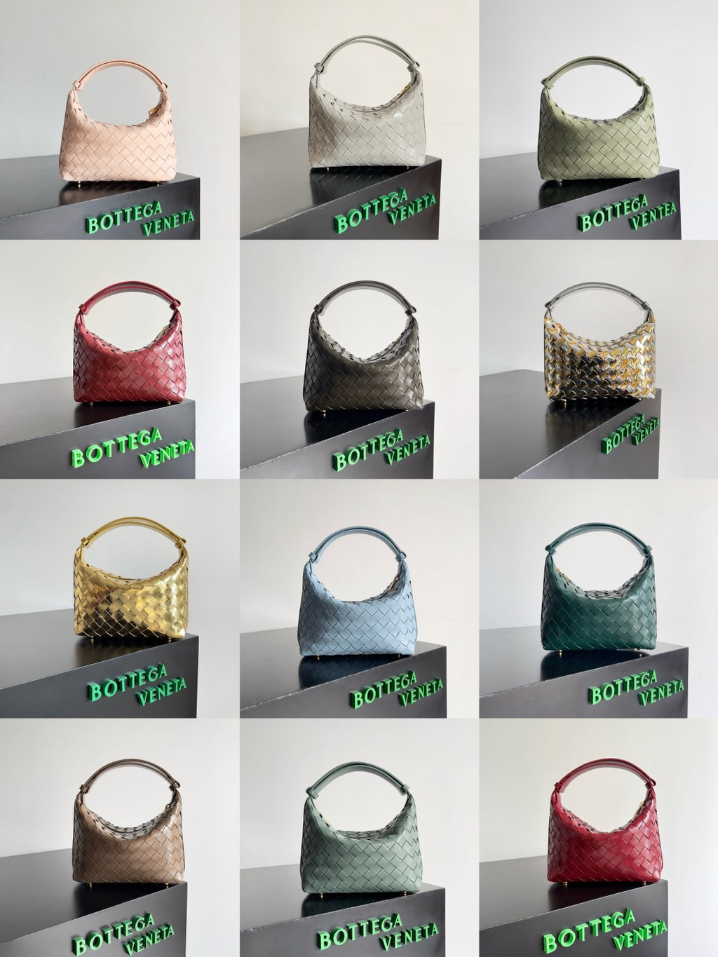 Bottega Veneta Silver Designer Handbag Edition 125