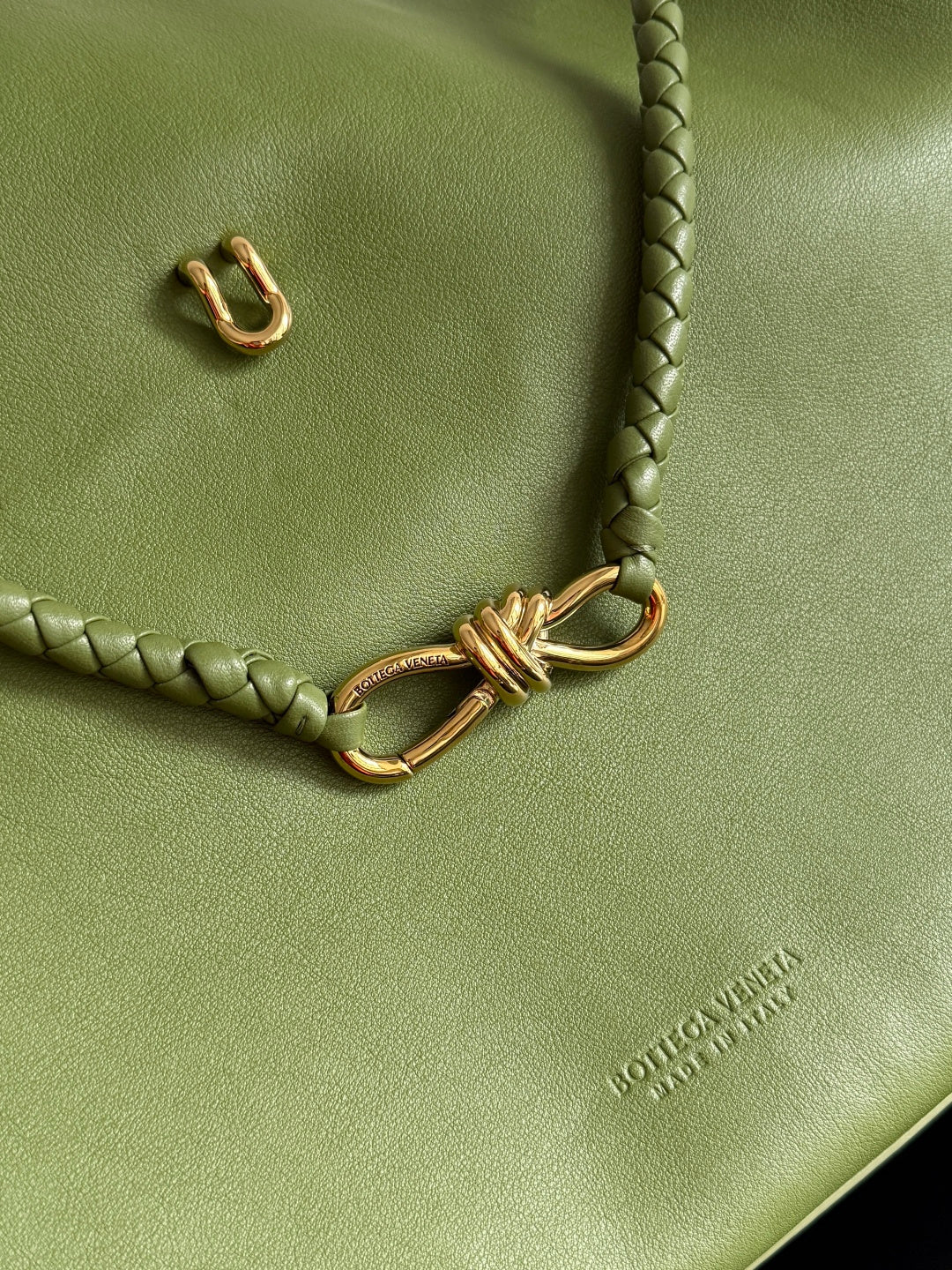 Bottega Veneta Green & Olive Green Designer Handbag - detail image 9