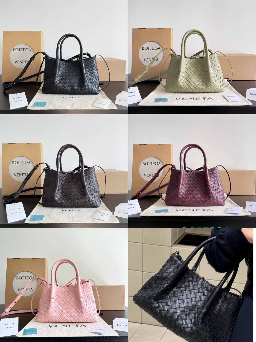 Bottega Veneta Black Designer Handbag Edition 718