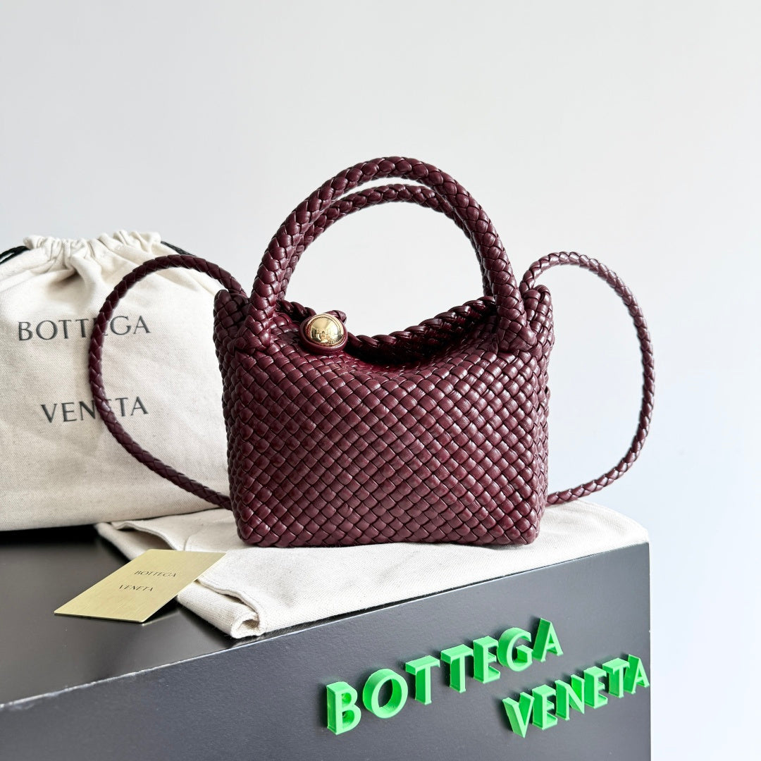 Bottega Veneta 776755 Black & Red Designer Handbag