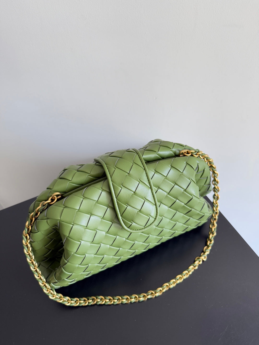 Bottega Veneta 785807 Black & Green Clutch Bag - detail image 4