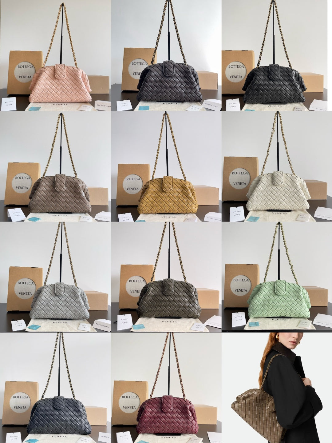 Bottega Veneta Rose Gold Designer Handbag Edition 23