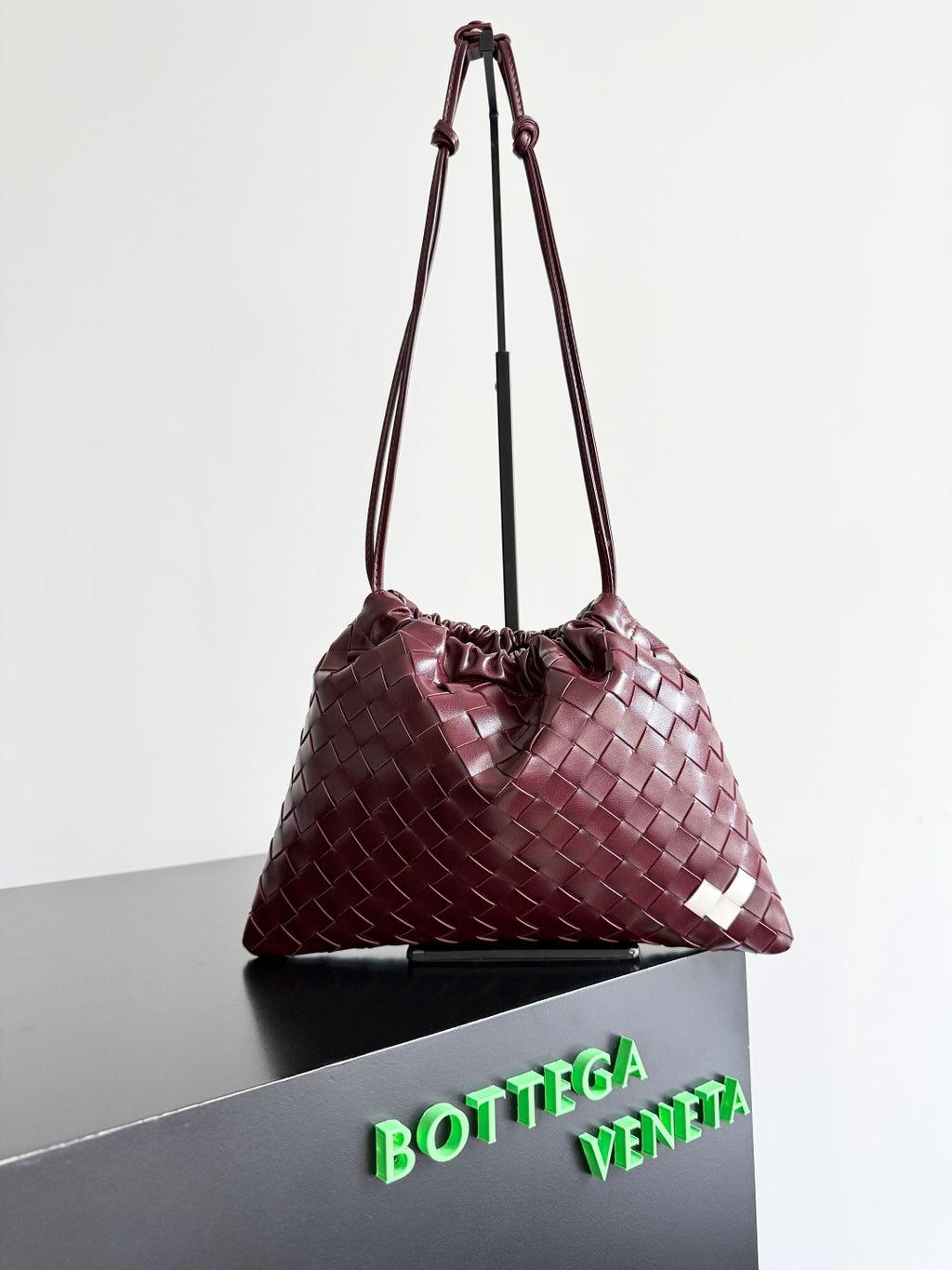 Bottega Veneta 796728 Black & Red Hobo Bag