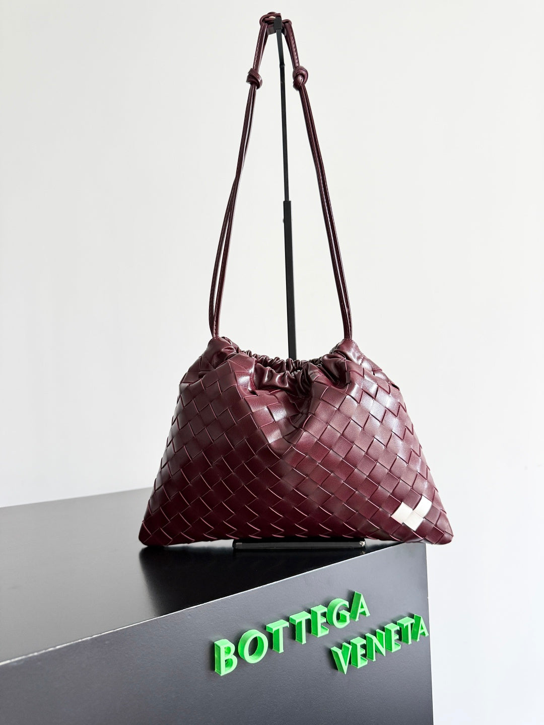 Bottega Veneta 796728 Black & Red Hobo Bag