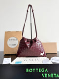 Bottega Veneta Red & White Designer Handbag