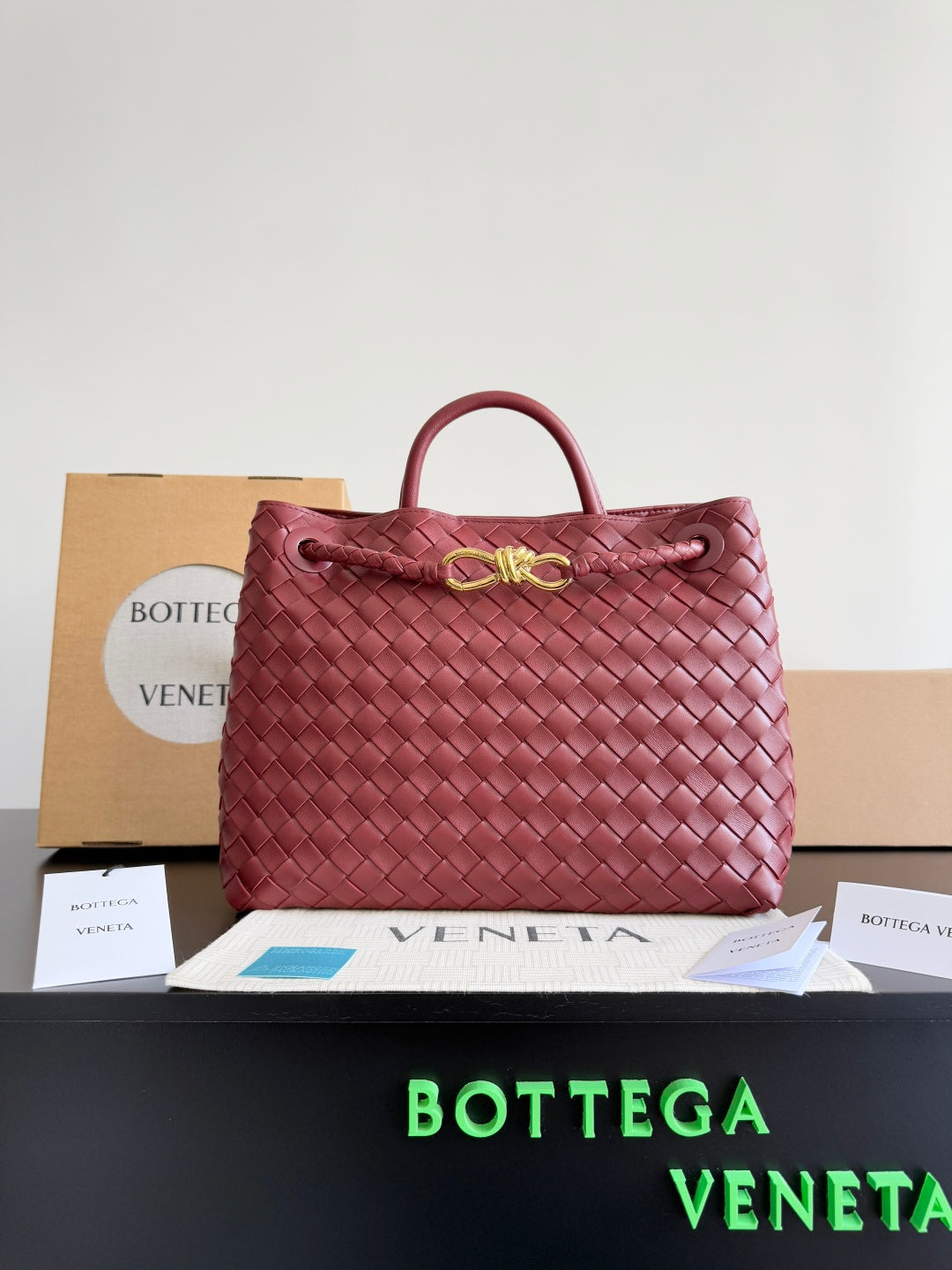 Bottega Veneta Red Designer Handbag Edition 25