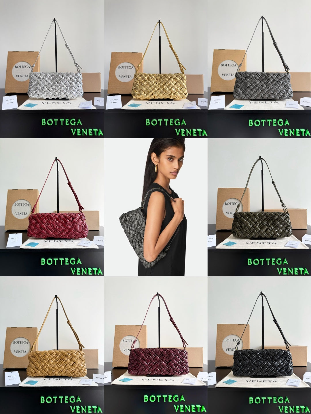 Bottega Veneta Black Designer Handbag Edition 397