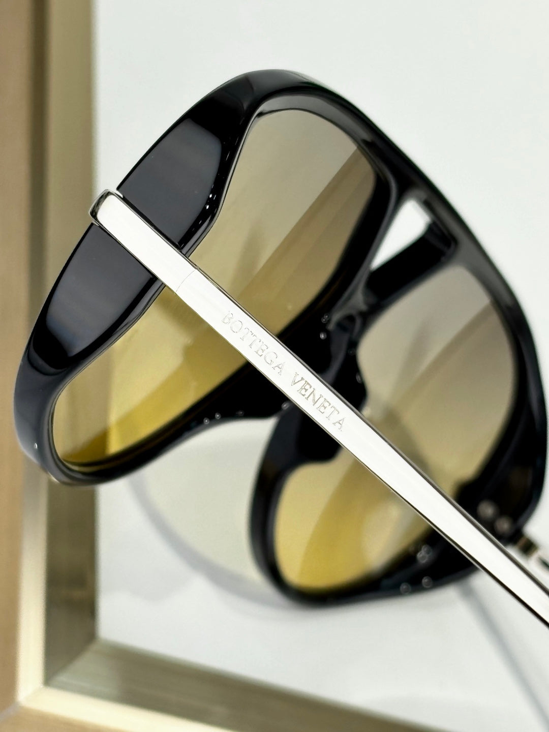 Bottega Veneta BV1274 Green & Brown Designer Sunglasses 63-12-145 mm - detail image 8