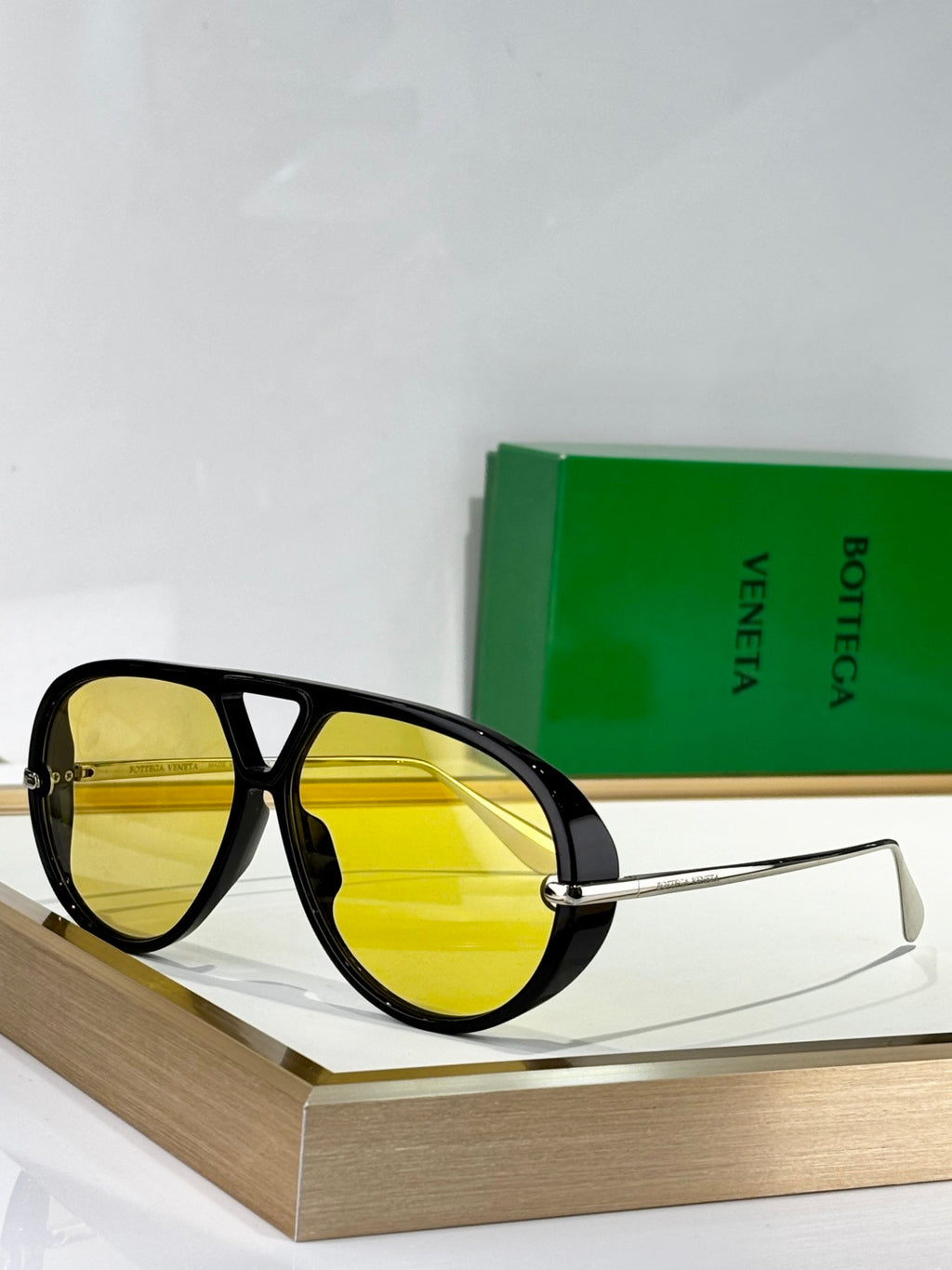 Bottega Veneta BV1274 Green & Brown Designer Sunglasses 63-12-145 mm - detail image 4