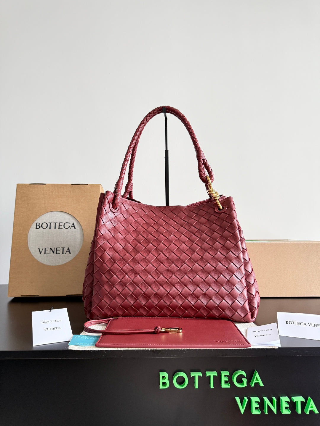 Bottega Veneta Red Designer Handbag Edition 24