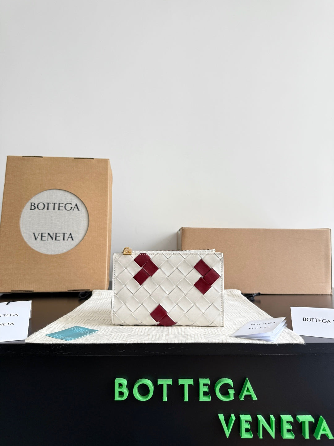 Bottega Veneta Red Designer Wallet