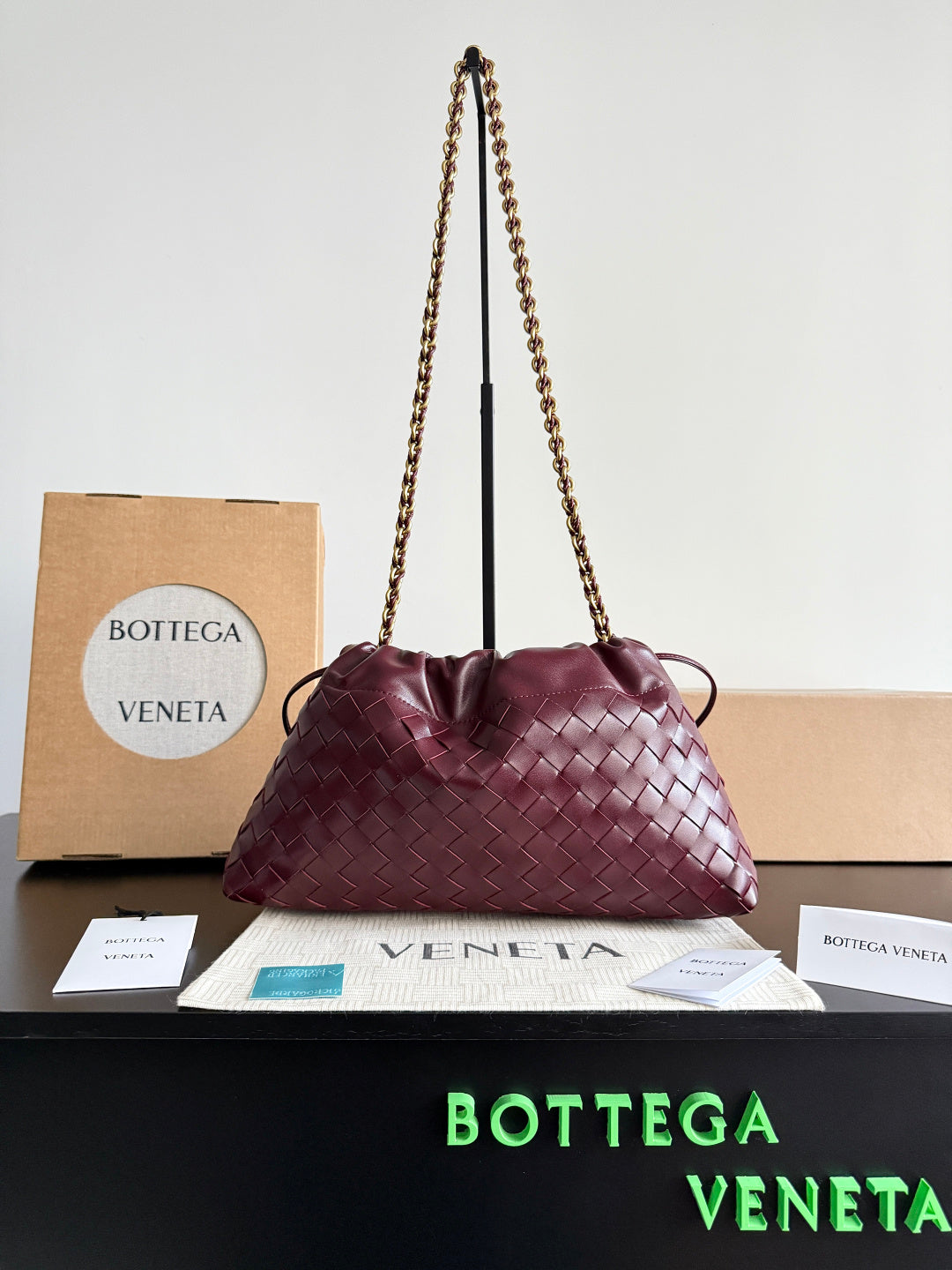 Bottega Veneta Red & Black Designer Handbag Edition 7
