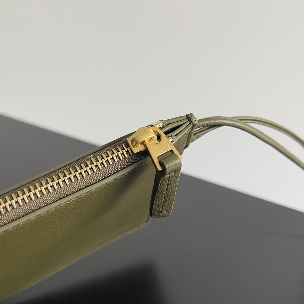 Bottega Veneta 608811 Black & Olive Green Designer Handbag - detail image 5