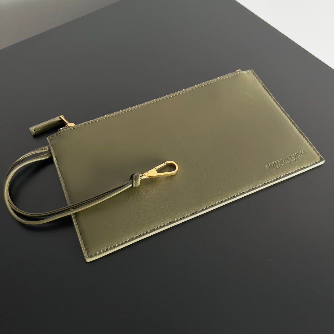 Bottega Veneta 608811 Black & Olive Green Designer Handbag - detail image 7