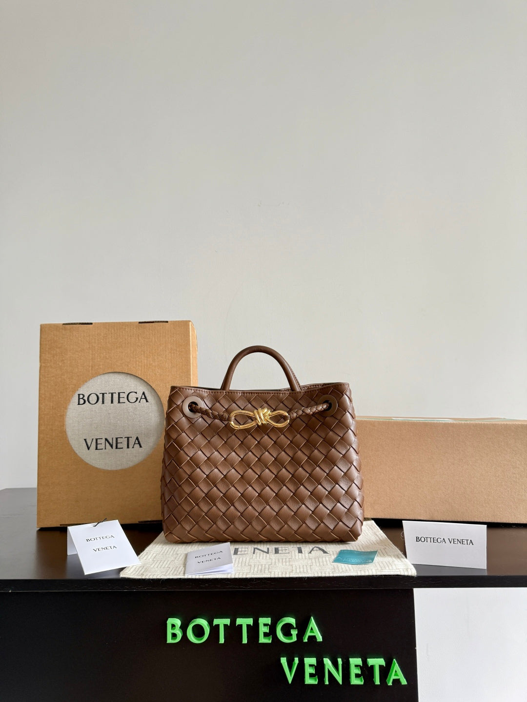 Bottega Veneta Black & Brown Designer Handbag Edition 12