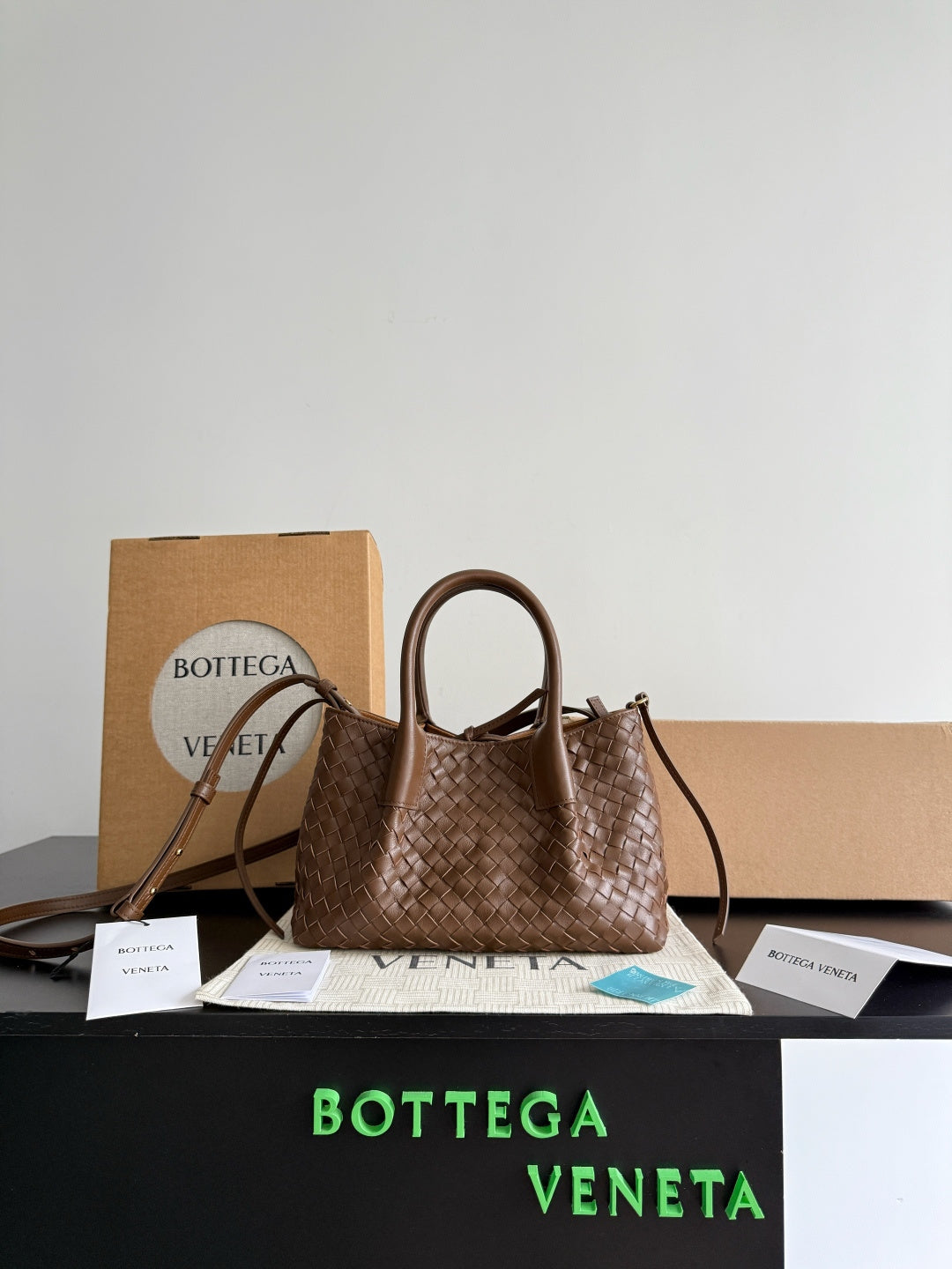 Bottega Veneta Black & Brown Designer Handbag Edition 13