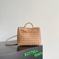 Bottega Veneta 743568 White & Brown Designer Handbag