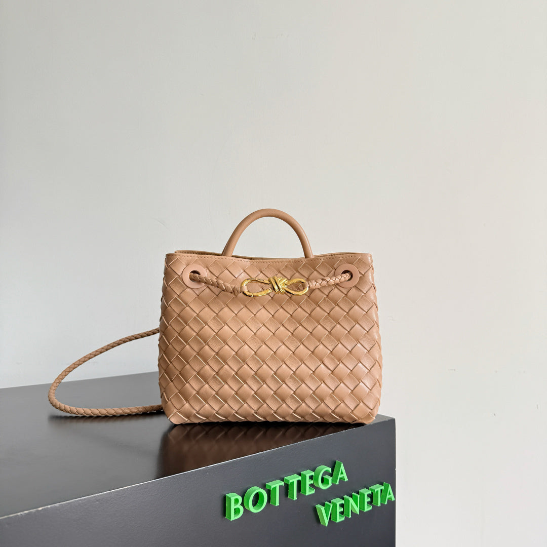 Bottega Veneta 743568 White & Brown Designer Handbag