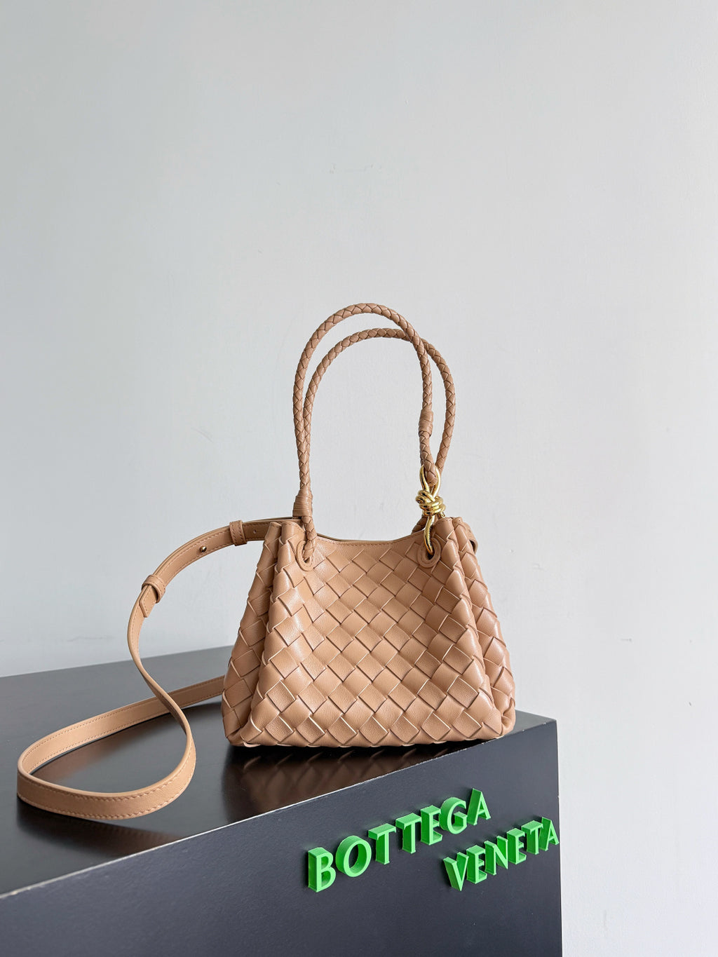 Bottega Veneta 796569 Rose Gold Designer Handbag