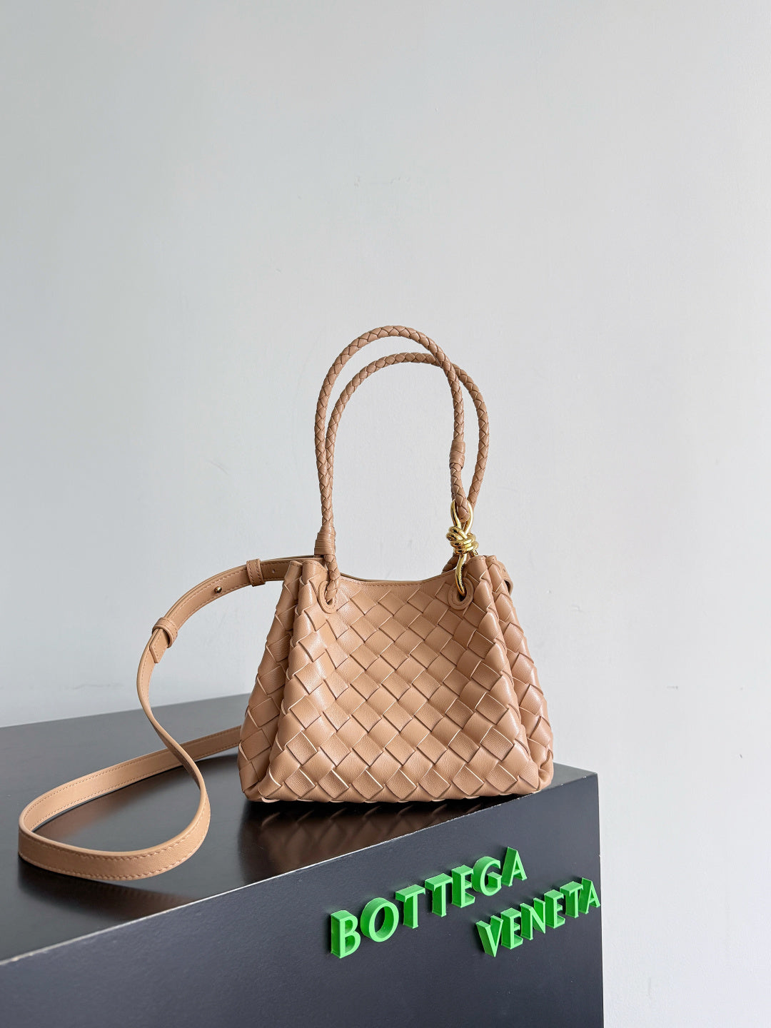 Bottega Veneta 796569 Rose Gold Designer Handbag