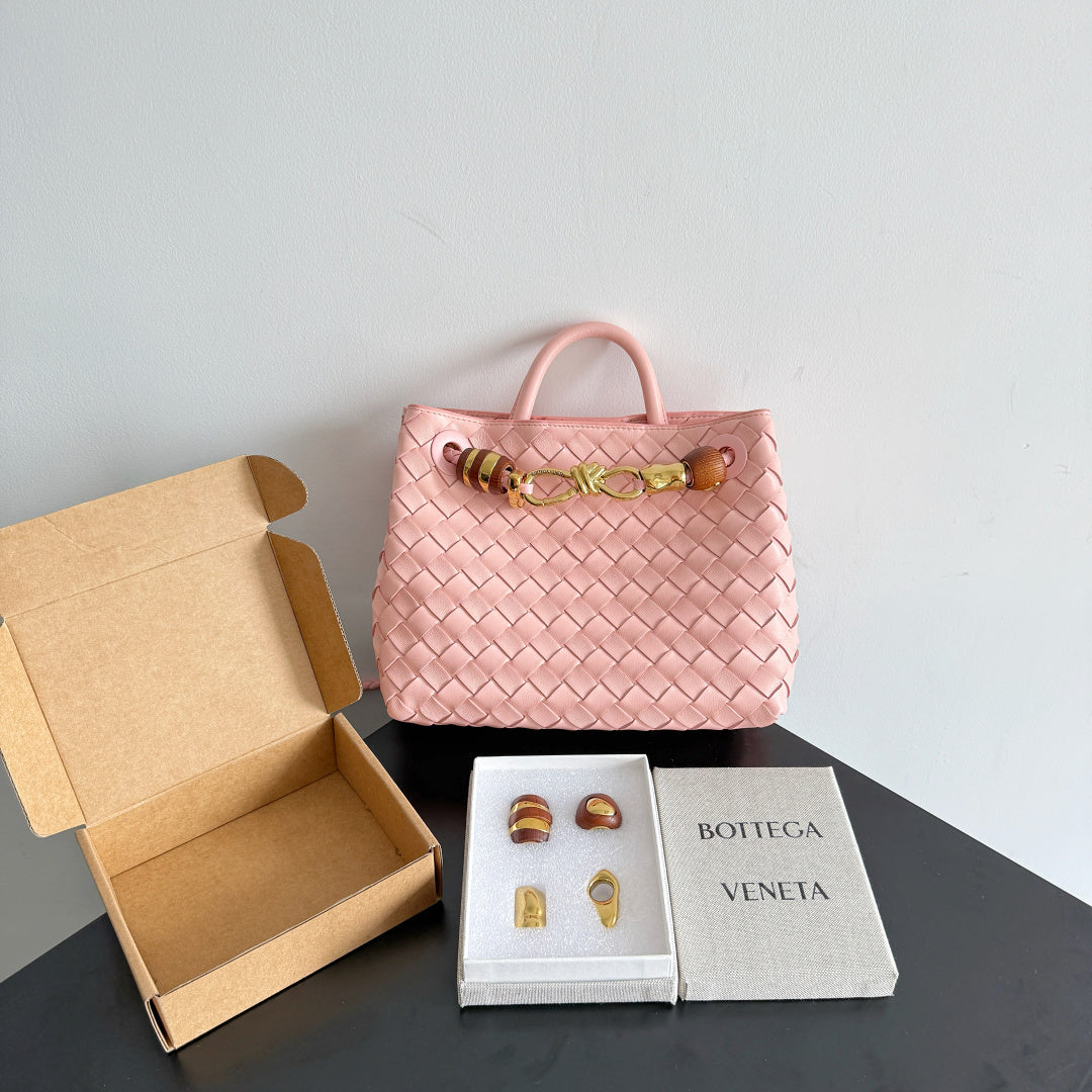 Bottega Veneta Orange & Pink Designer Handbag