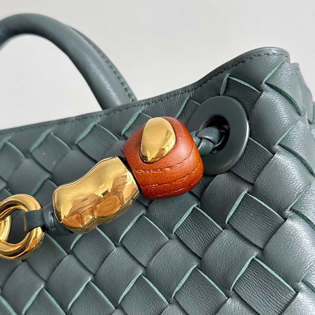 Bottega Veneta 743568 Dark Green & Green Designer Handbag - detail image 5