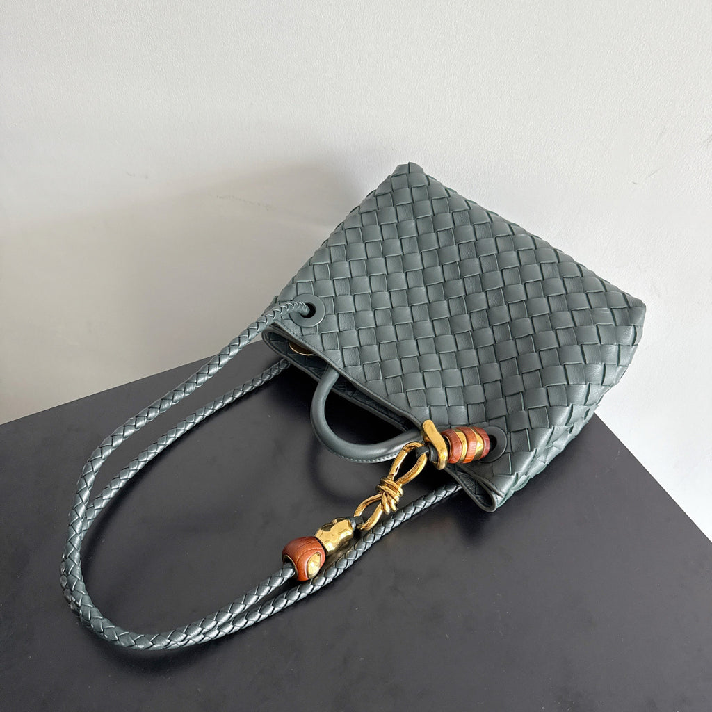 Bottega Veneta 743568 Dark Green & Green Designer Handbag - detail image 7