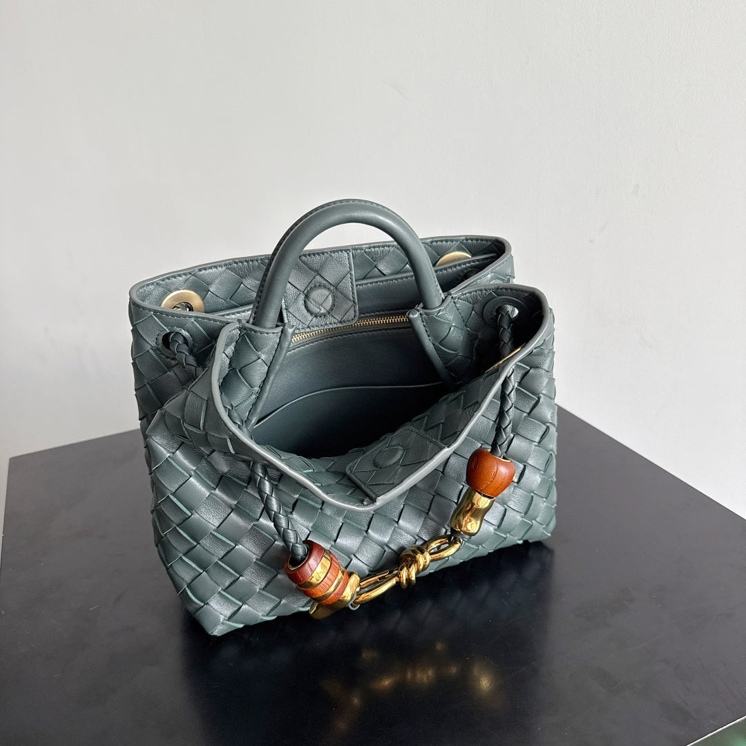 Bottega Veneta 743568 Dark Green & Green Designer Handbag - detail image 9
