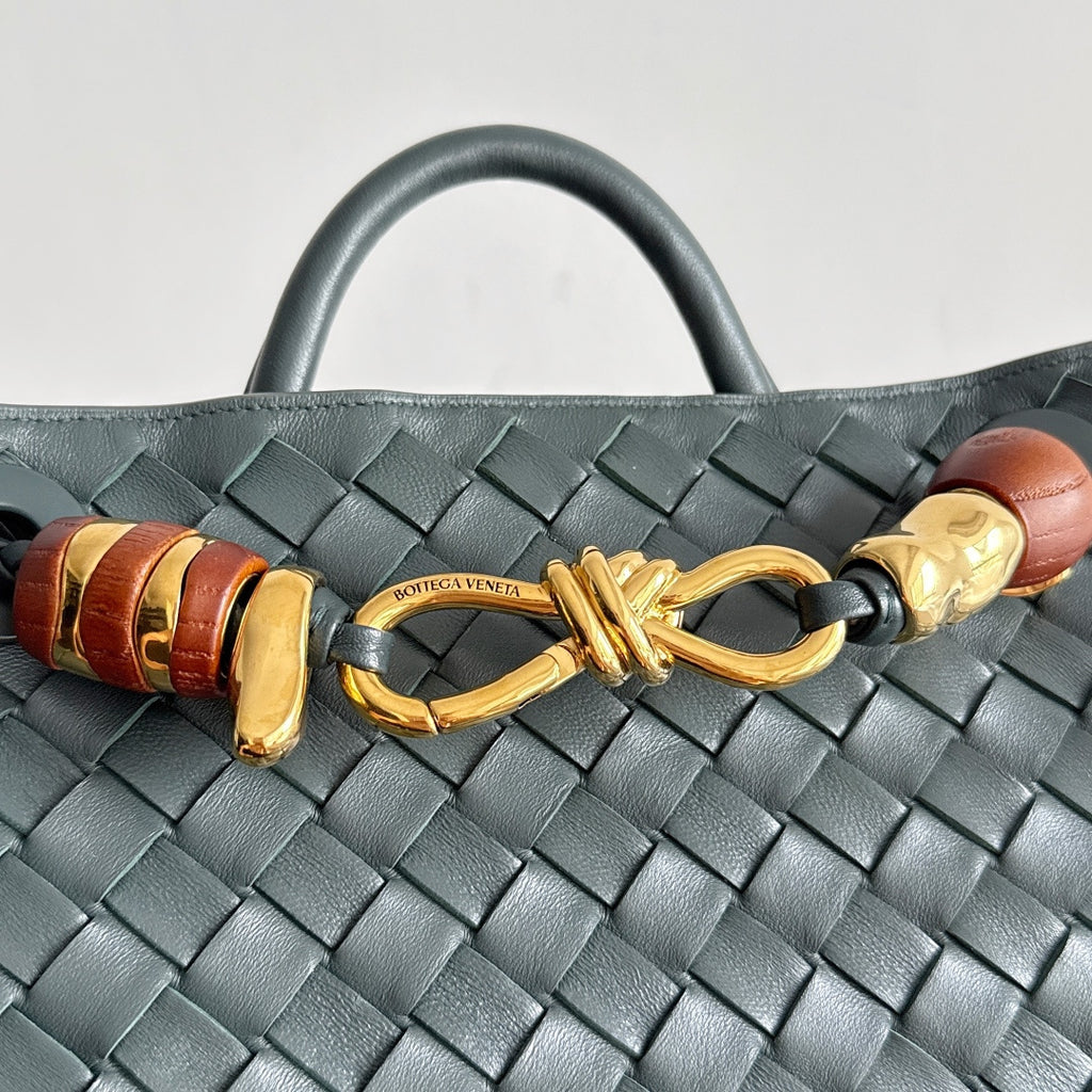 Bottega Veneta 743568 Dark Green & Green Designer Handbag - detail image 2