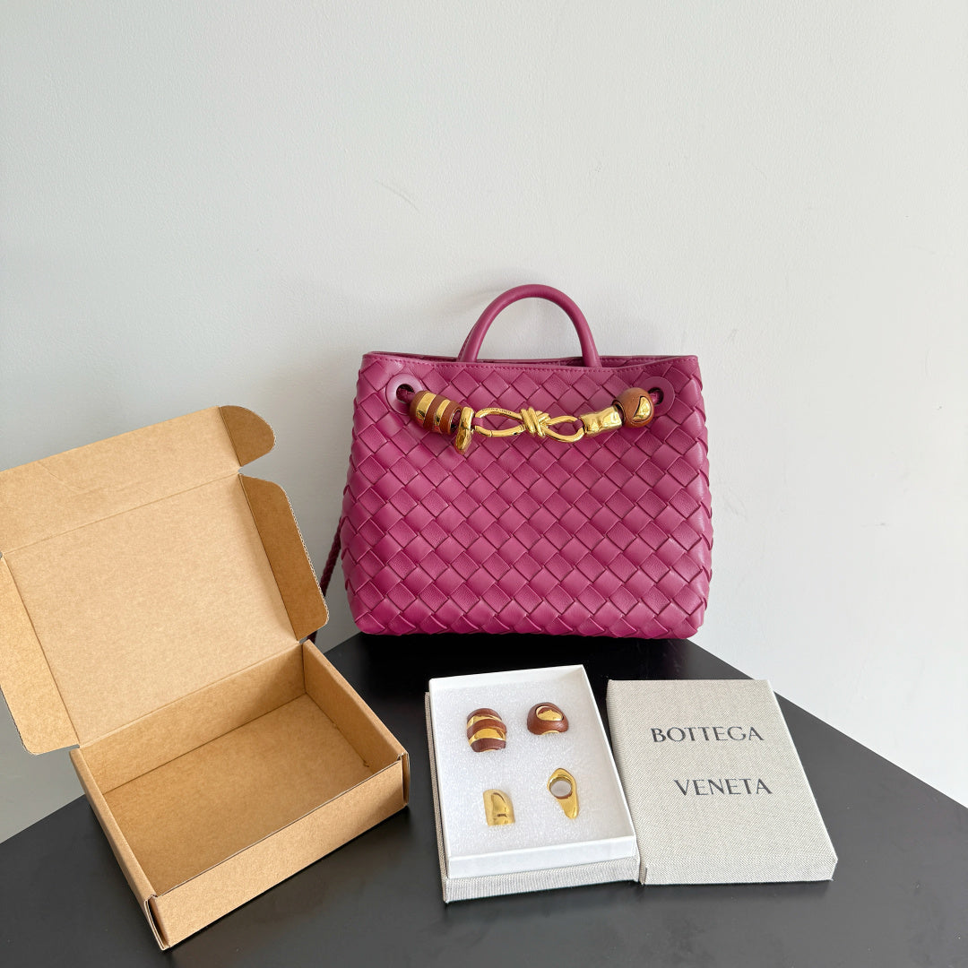 Bottega Veneta Pink & Orange Designer Handbag