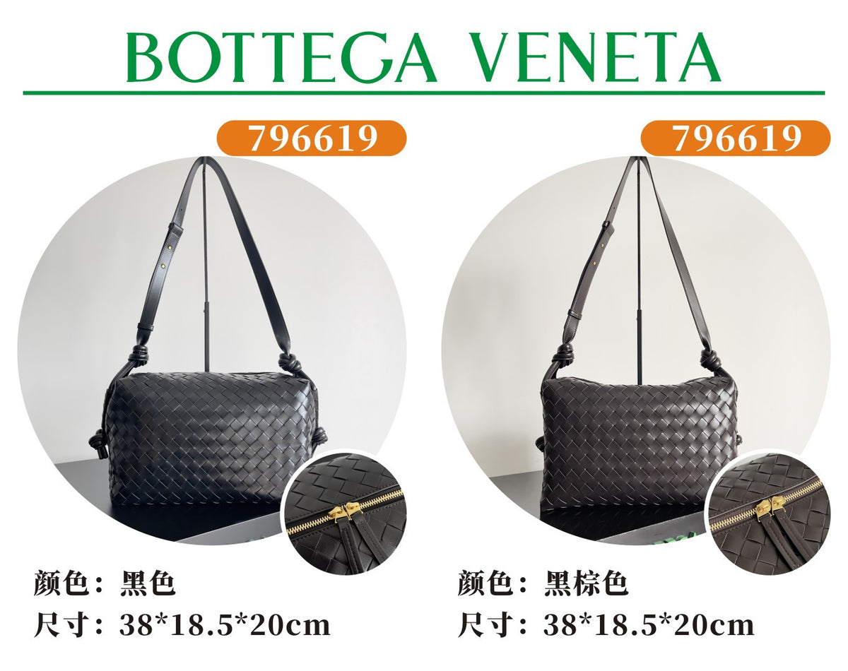 Bottega Veneta LOOP--2 Black Designer Handbag