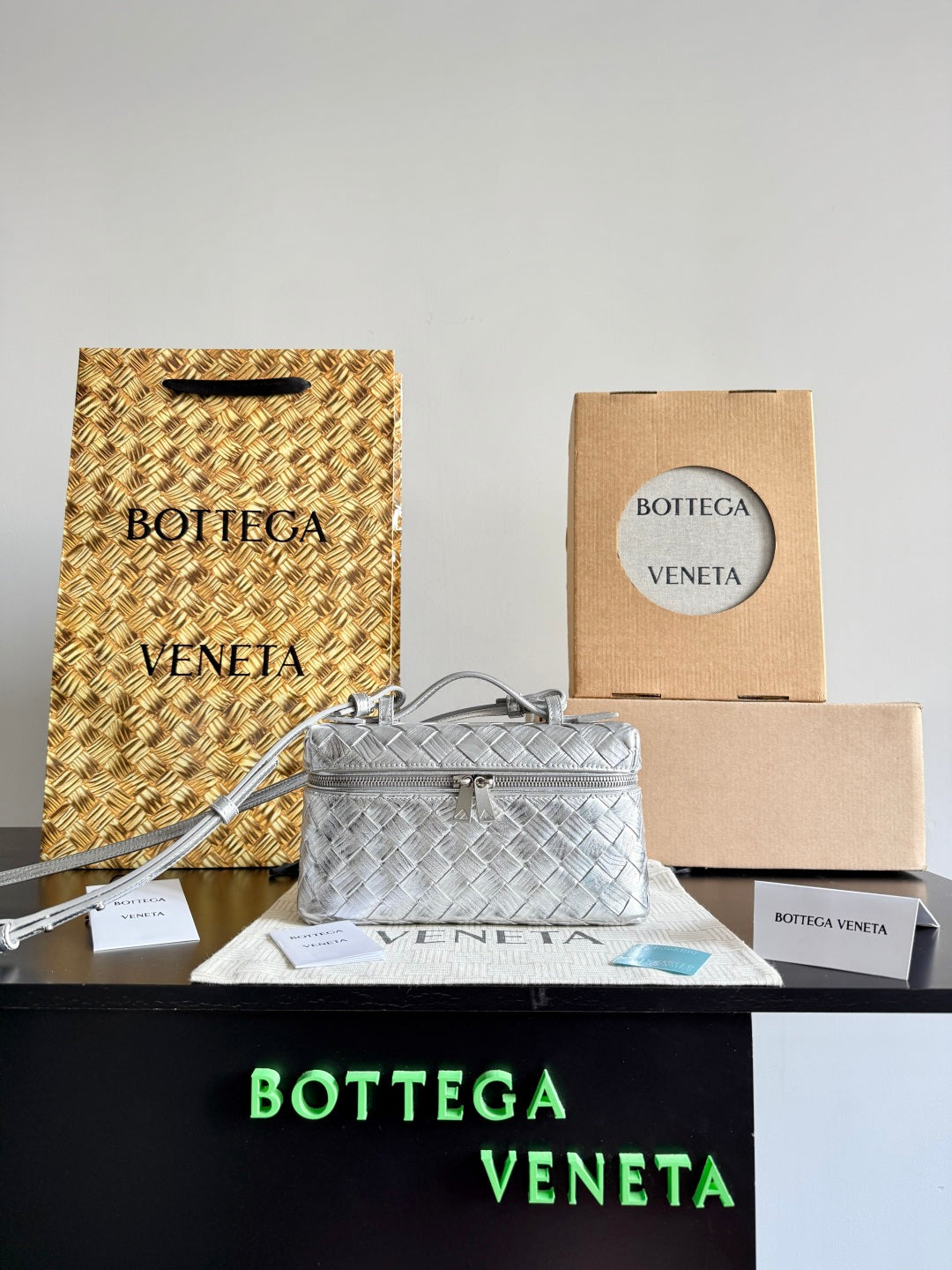 Bottega Veneta Silver Designer Handbag Edition 31
