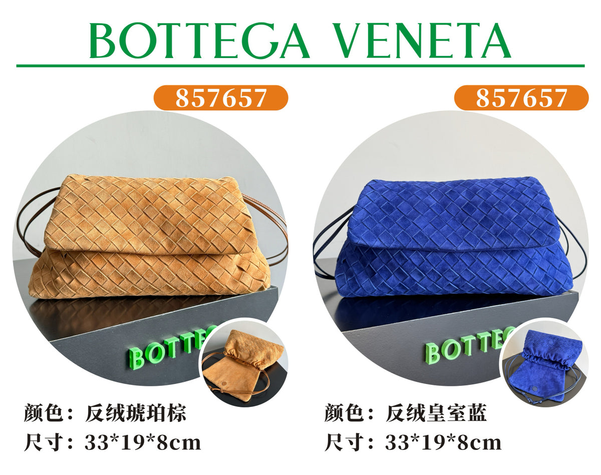 Bottega Veneta 857657GIORNO--2 Orange & Blue Designer Handbag