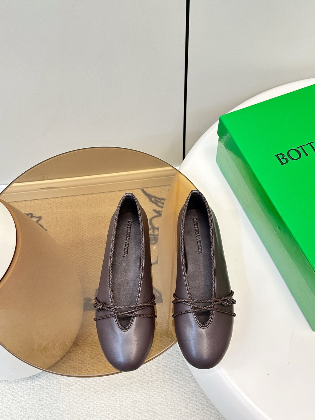Bottega Veneta Rose Gold & Green Designer Shoes EU 35-43