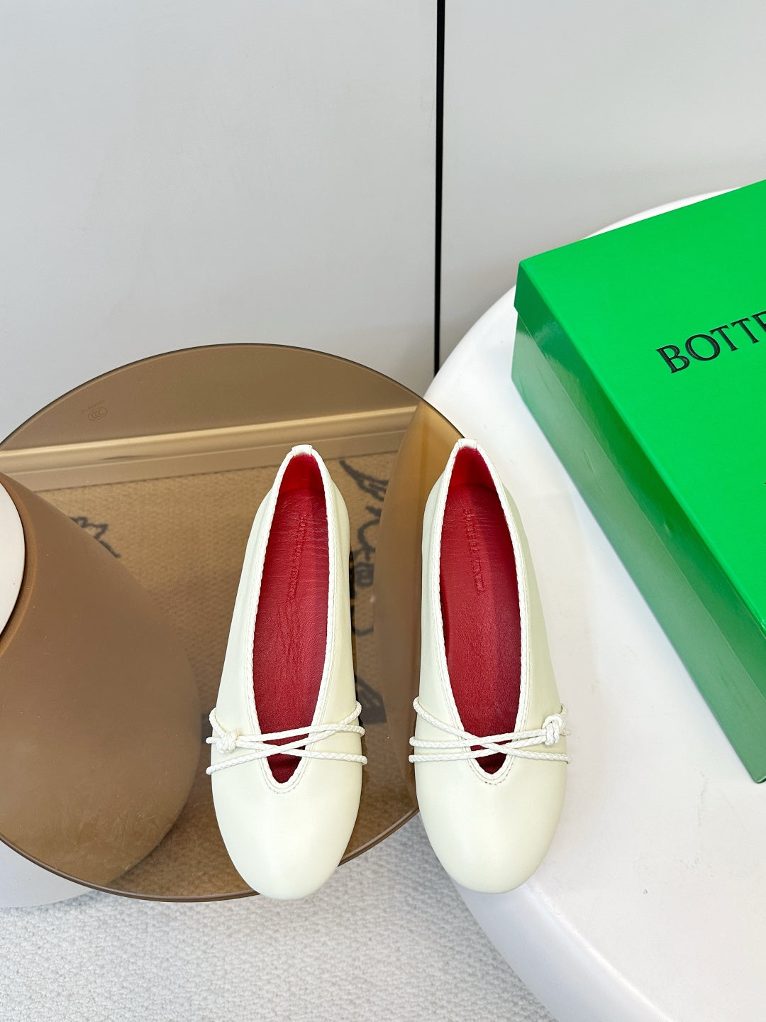 Bottega Veneta 40.41.42 Silver Ballet Flats EU 35-43