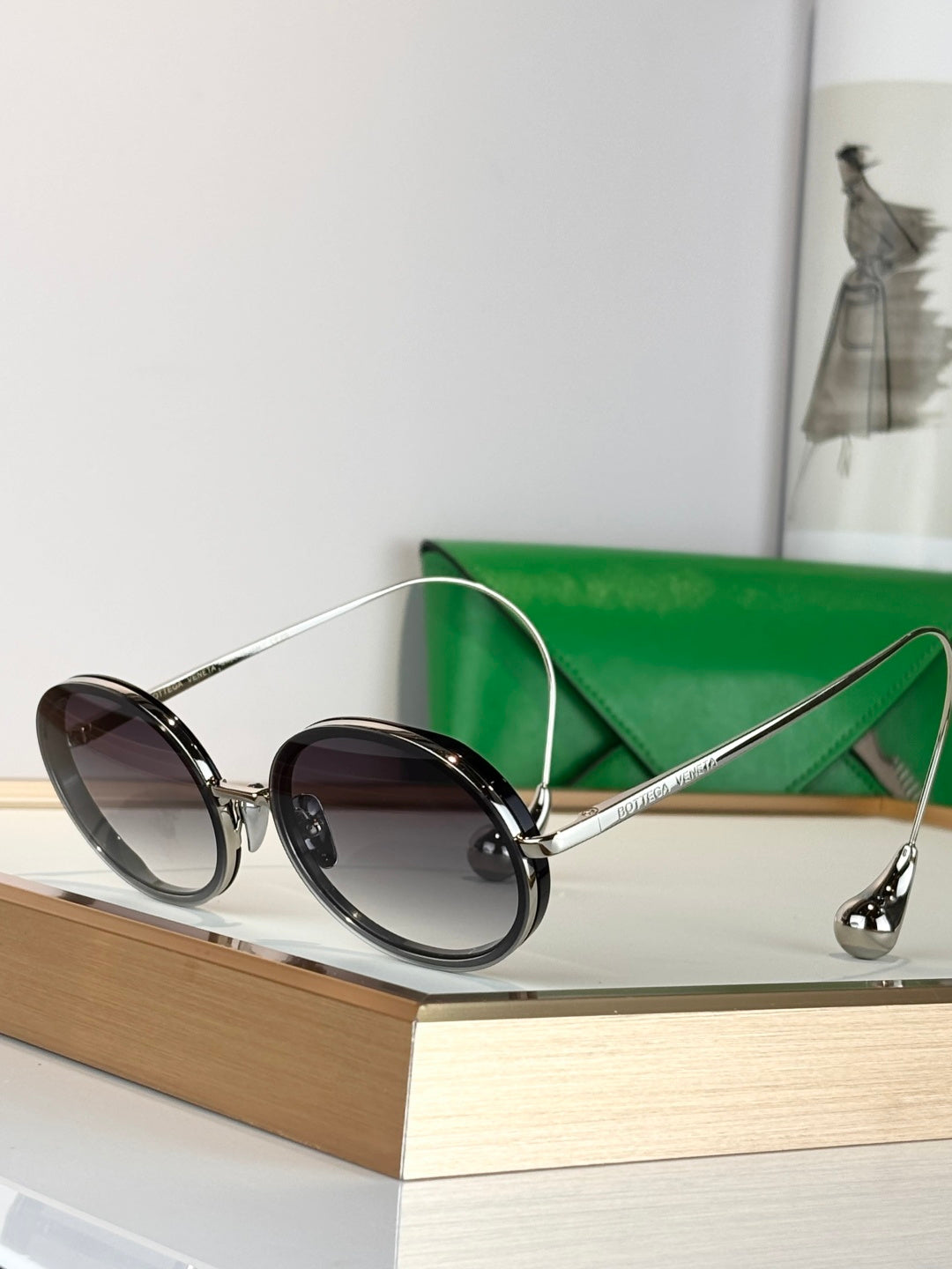 Bottega Veneta BV2031LA Green & Brown Designer Sunglasses 58-18-145 mm - detail image 5