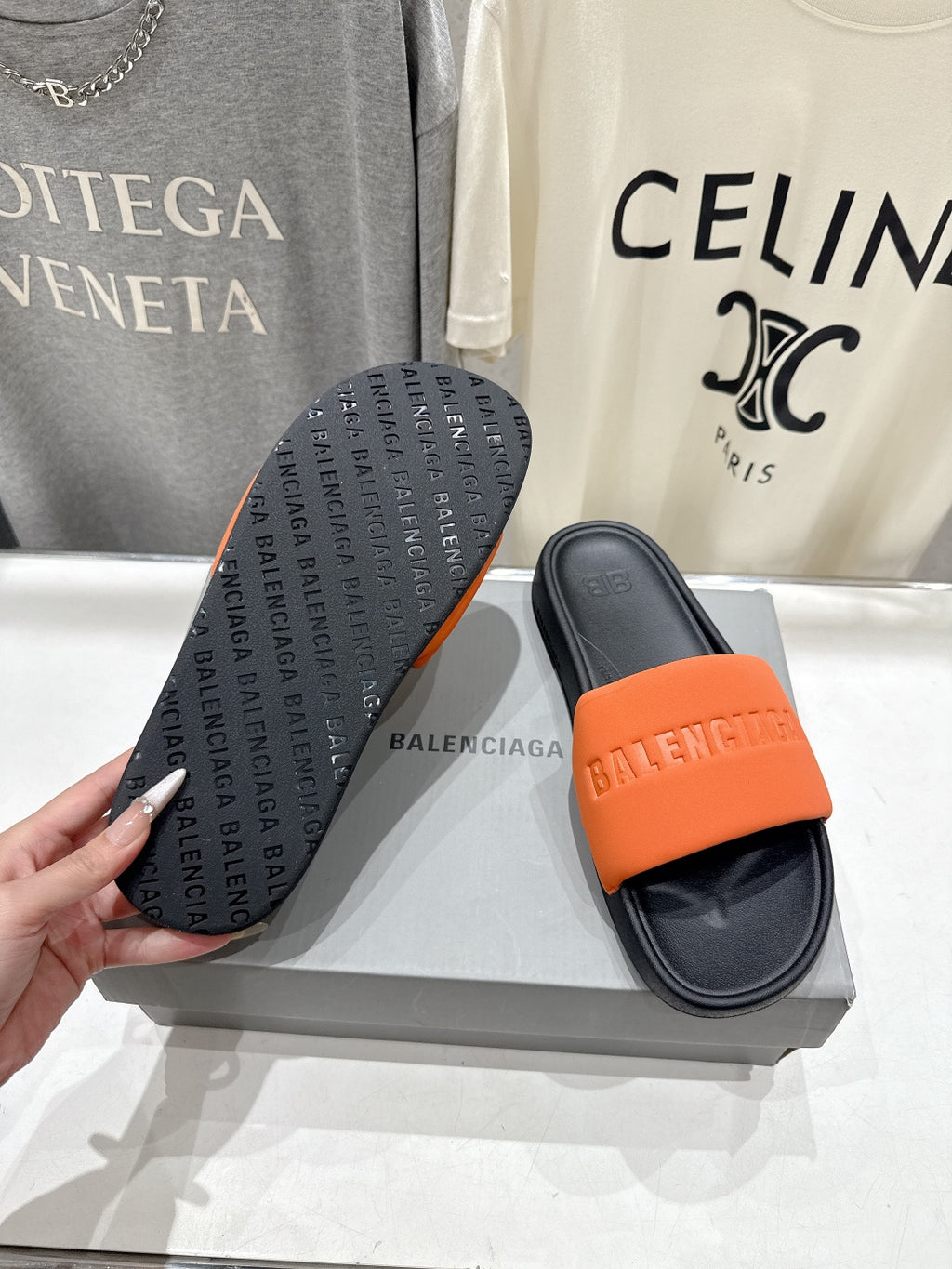 Balenciaga 40.41.42 Orange Slides EU 36-42 - detail image 9