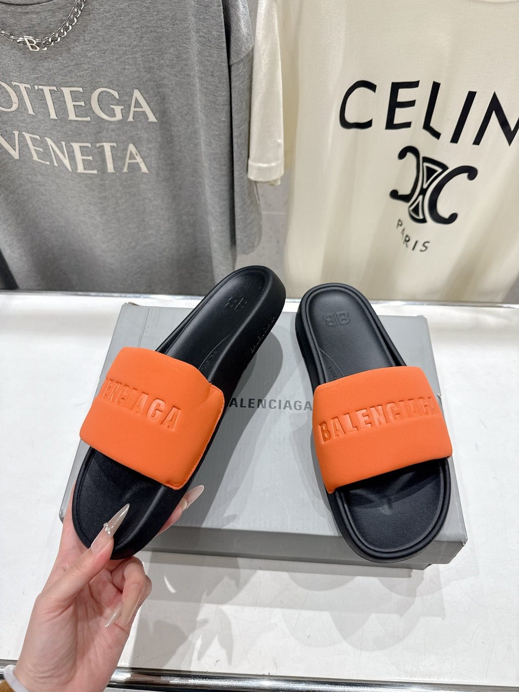 Balenciaga 40.41.42 Orange Slides EU 36-42 - detail image 3