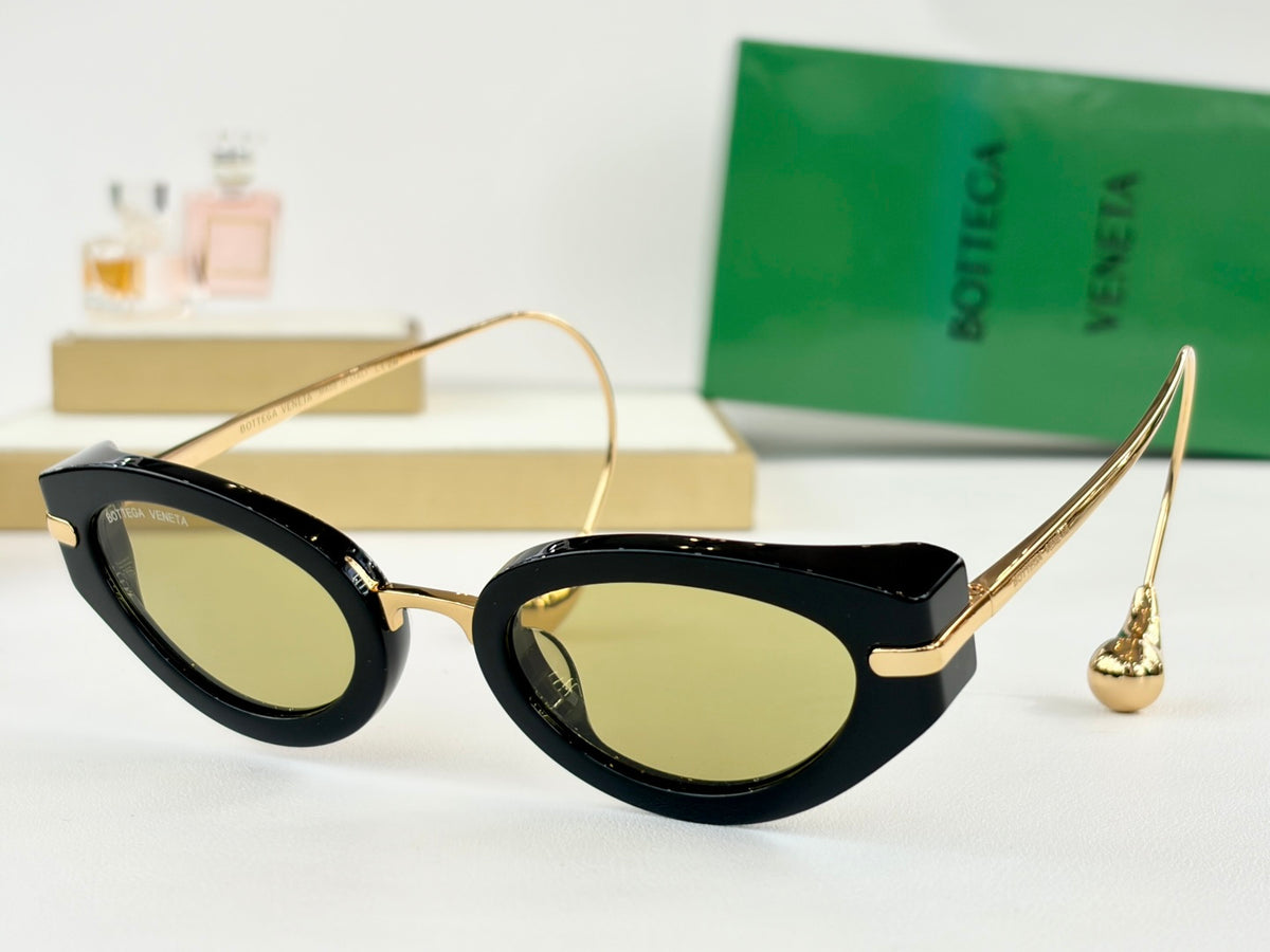 Bottega Veneta BV2038LA Green & Gold Designer Sunglasses 51-24-145 mm - detail image 6