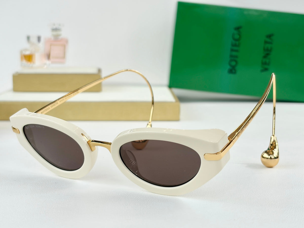 Bottega Veneta BV2038LA Green & Gold Designer Sunglasses 51-24-145 mm - detail image 5