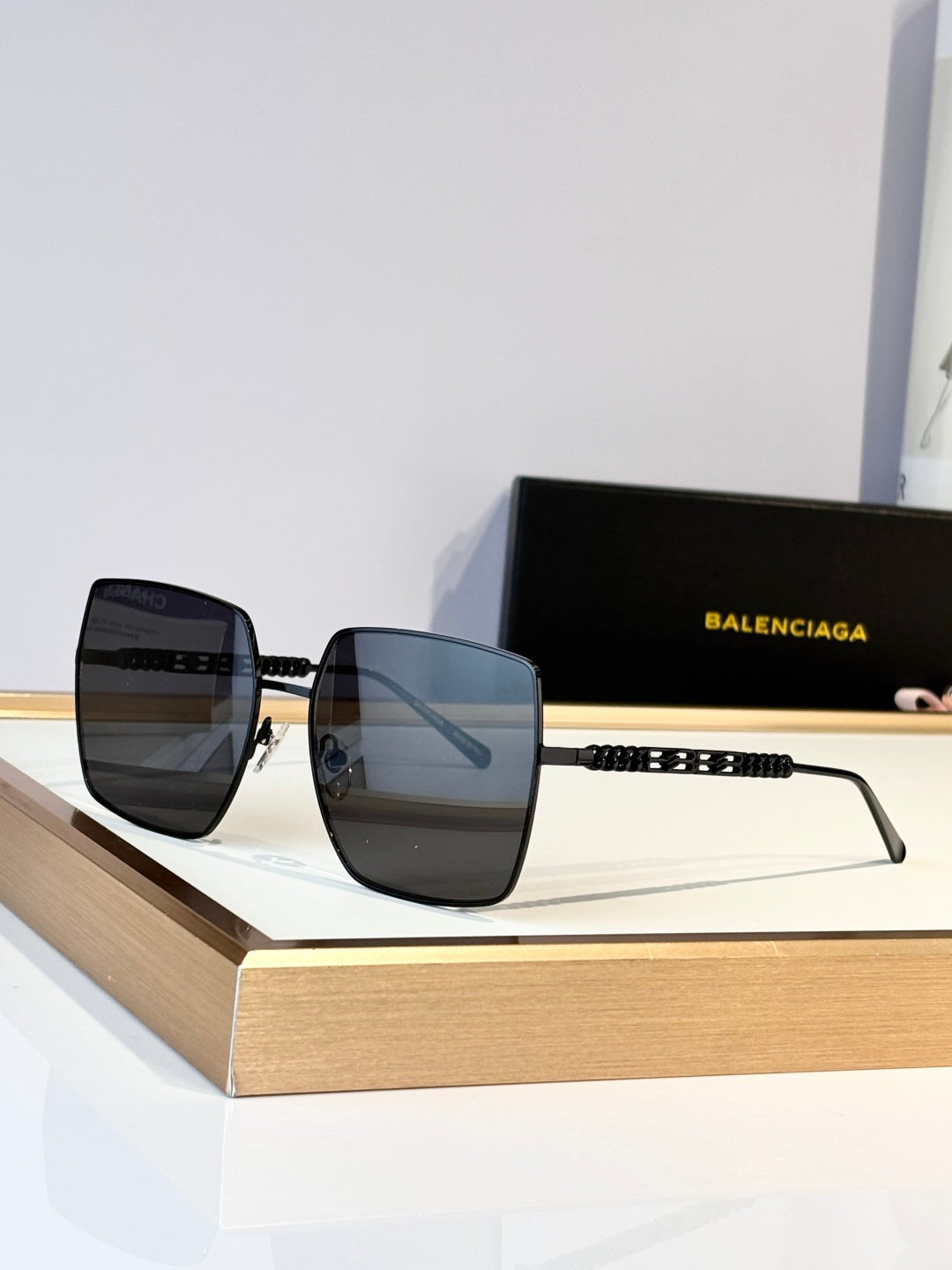 Balenciaga BB0012 Rose Gold Designer Sunglasses 58-18-143 mm - detail image 4
