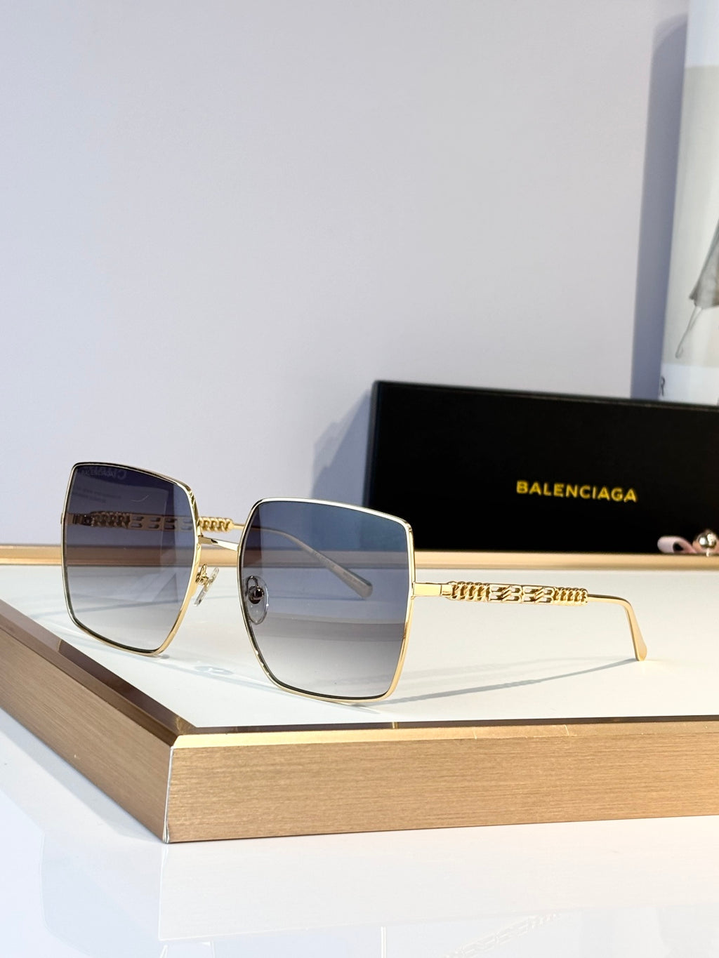 Balenciaga BB0012 Rose Gold Designer Sunglasses 58-18-143 mm