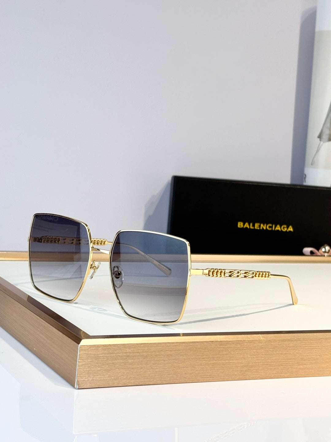 Balenciaga BB0012 Rose Gold Designer Sunglasses 58-18-143 mm