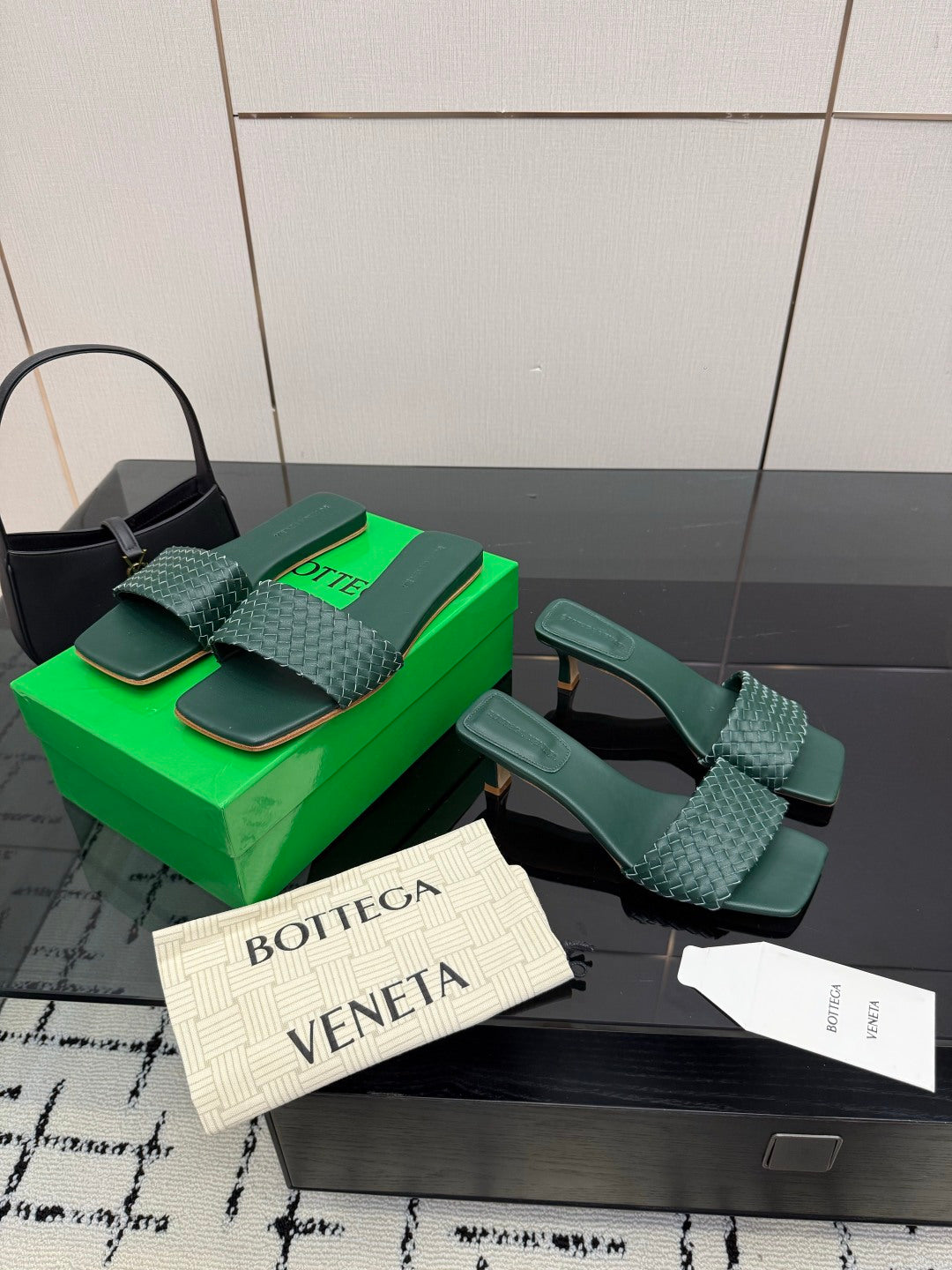 Bottega Veneta Black & Green Designer Shoes EU 35-39 Edition 7