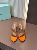Aquazzura Orange & Brown Designer Shoes EU 34-43