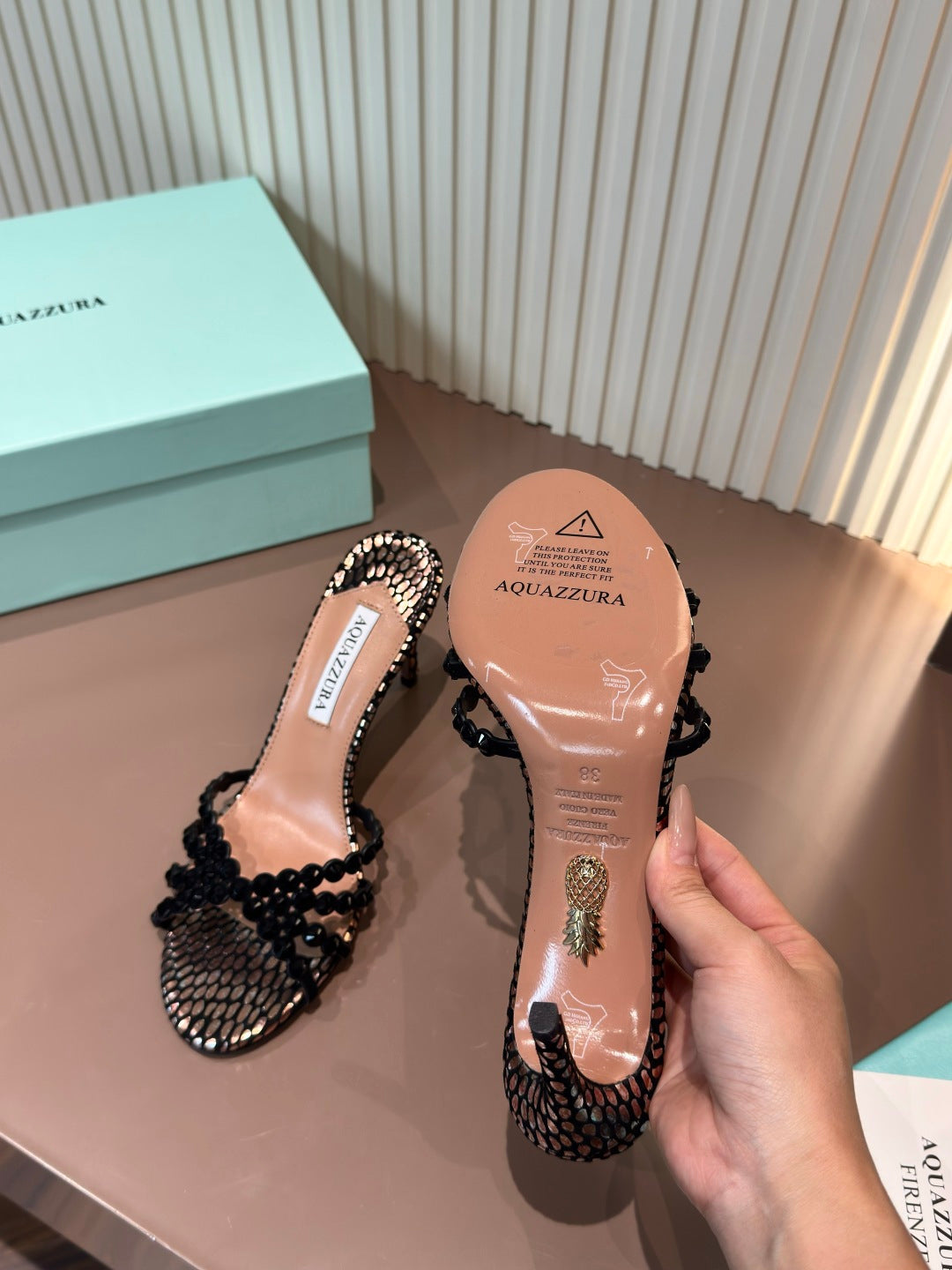 Aquazzura Black Designer Shoes EU 34-42 - detail image 9