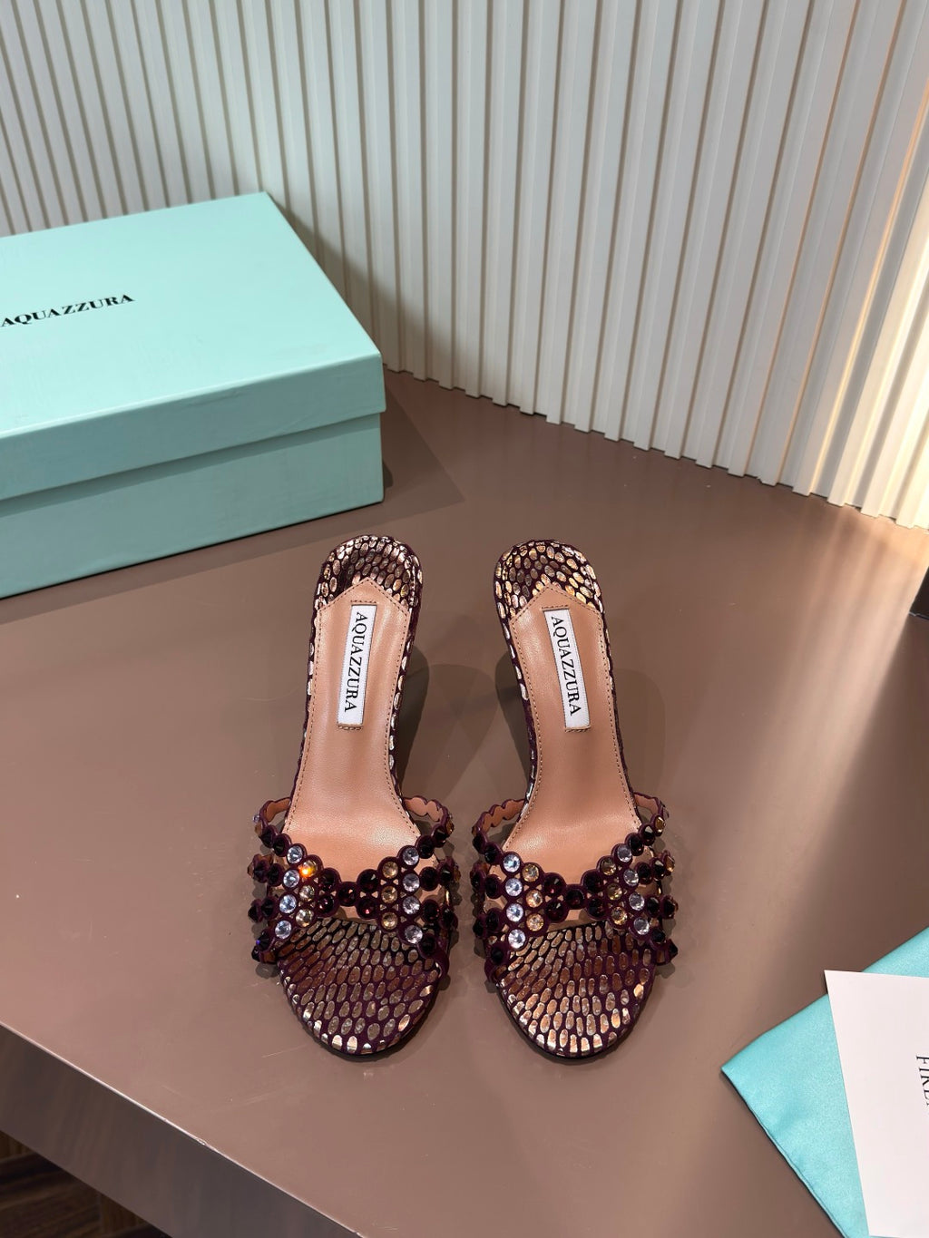 Aquazzura Red & Brown Designer Shoes EU 34-42
