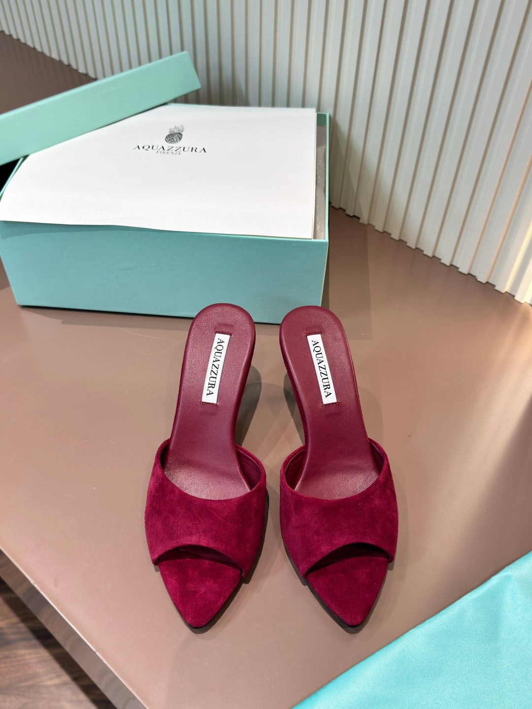 Aquazzura 35.40.41.42 Purple & Rose Gold Designer Shoes EU 36-39