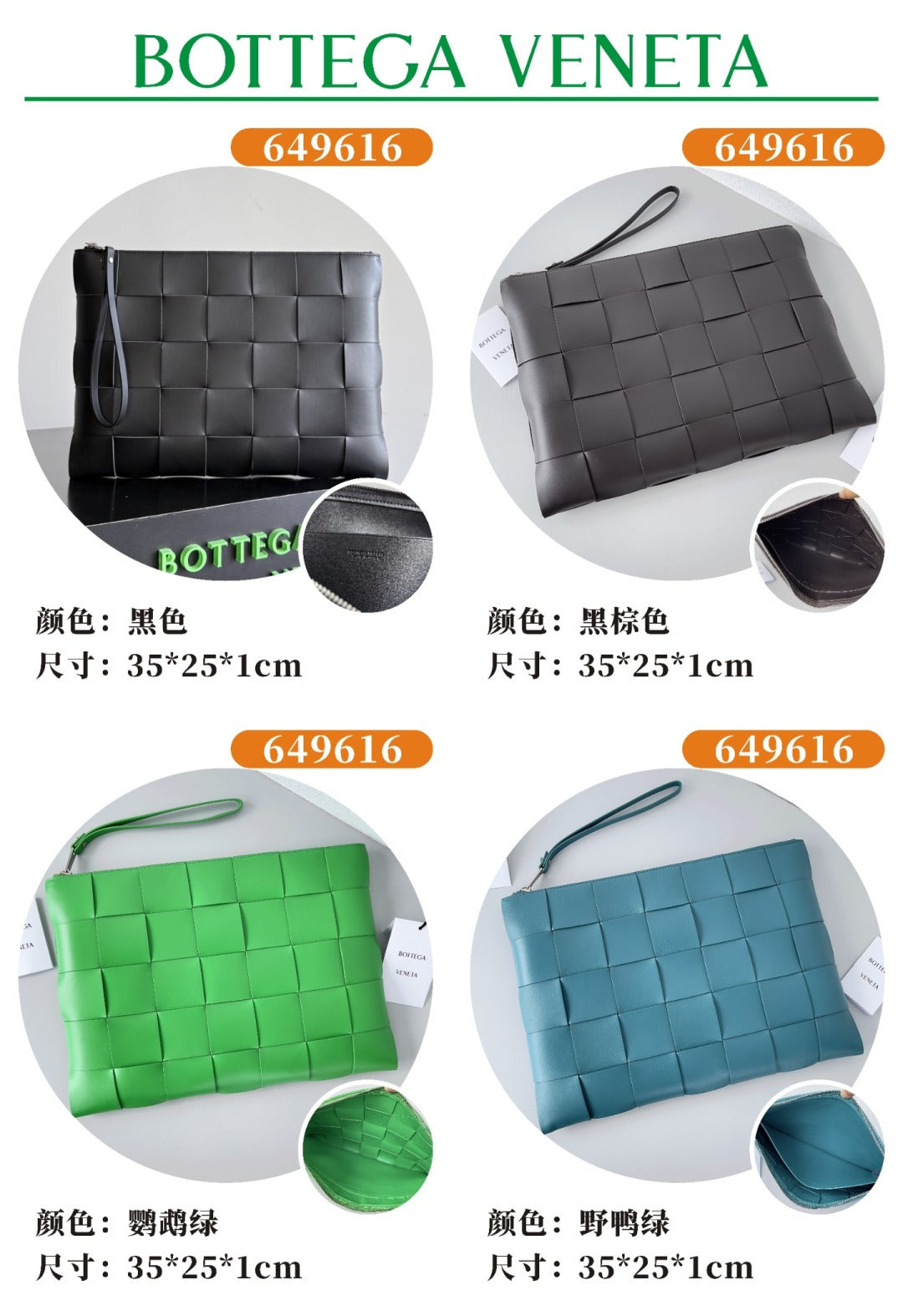 Bottega Veneta Green Designer Wallet