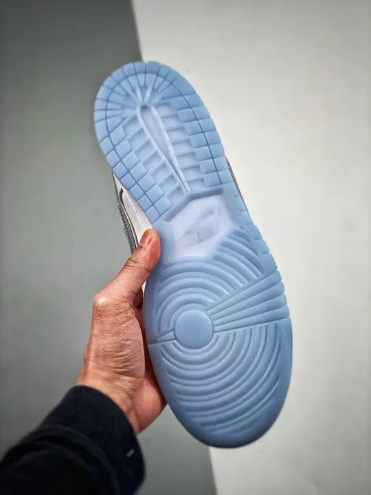 silver Nike Dunk Low Grey Fog - Hình 7